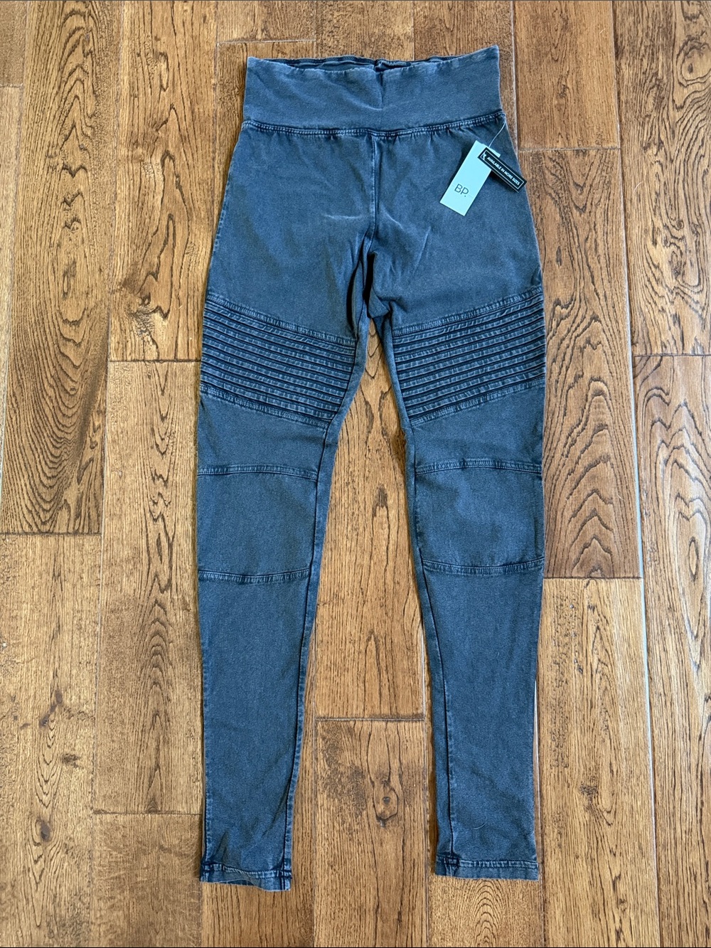 NWT BP Women’s Charcoal Cotton Moto Leggings Sz Sm